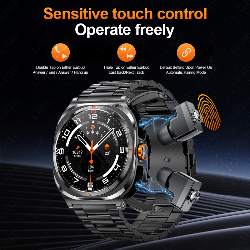 LIGE 2025 Watch Wireless Earph - Definition Of Outdoor Sport ulasan dan harga