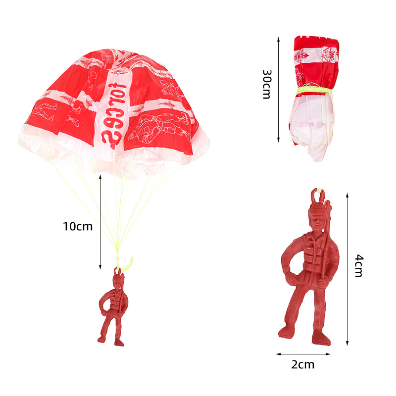 10pcs Plastic Ejecting Parachu - Outdoor Sport For Kids ulasan dan harga