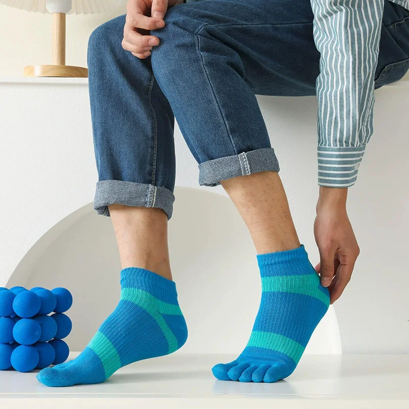 1/5 Pairs Mans Five Finger Ank - Outdoor Sport Hose ulasan dan harga